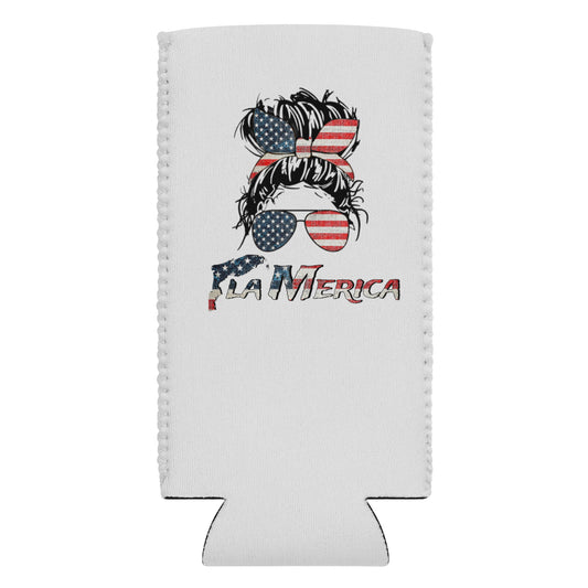 Fla'Merica Girl Slim Koozie