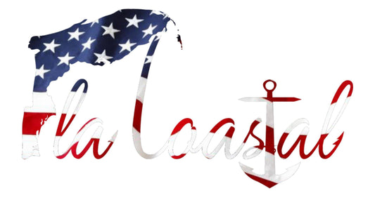 Patriotic Vinyl Decal - Fla Coastal Sunshine State Local Gear