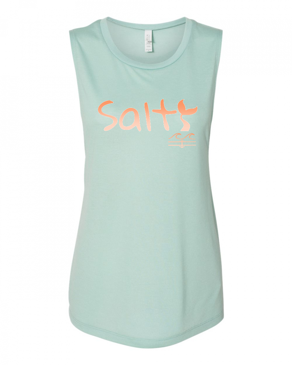 Salty Mermaid Tank (Sunset) - Fla Coastal Sunshine State Local Gear