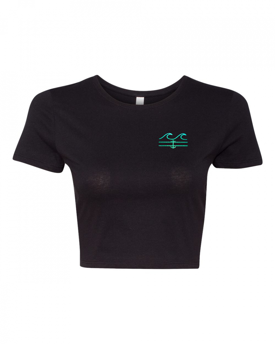 Droppin' Lines Crop Tee - Fla Coastal Sunshine State Local Gear