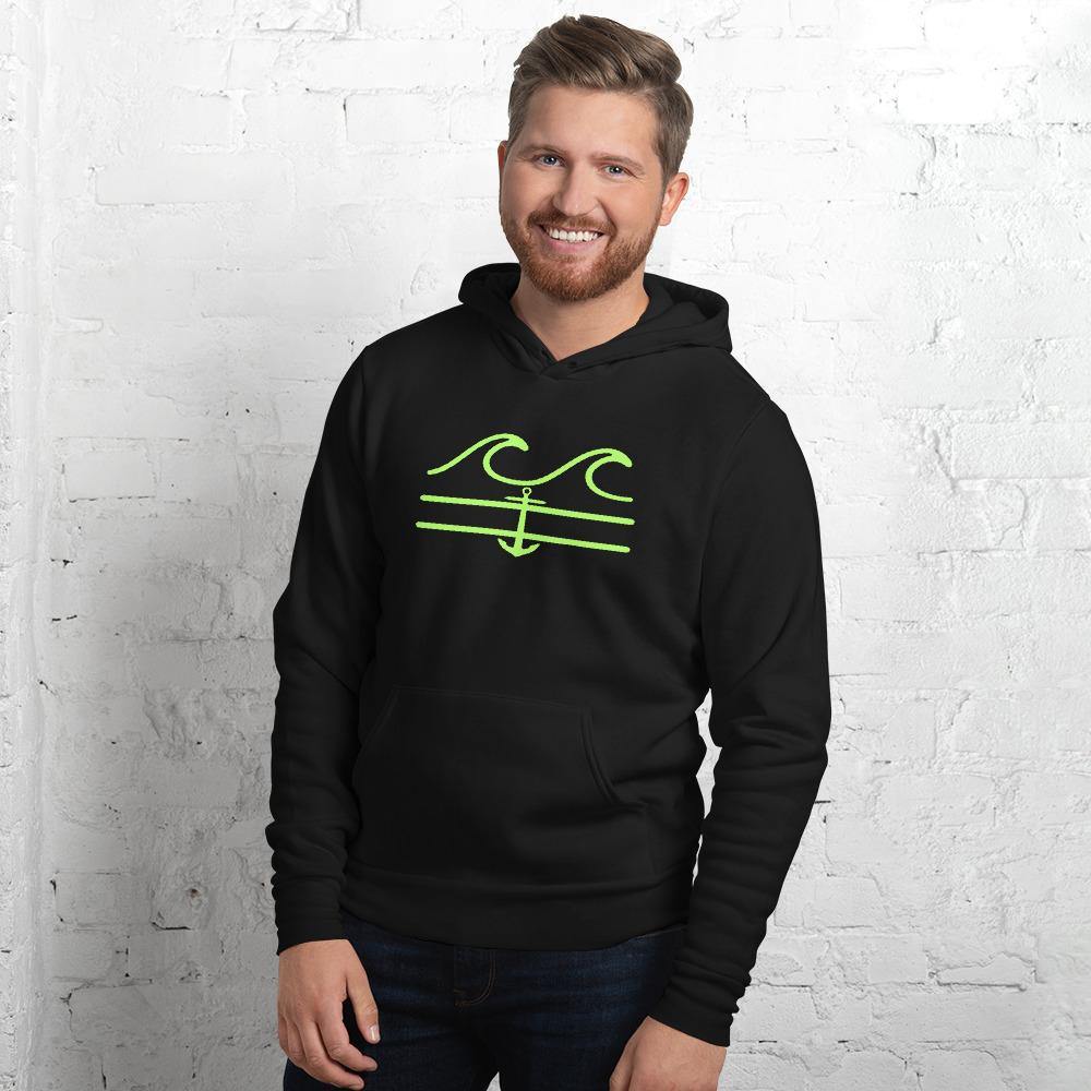 Lime Waves Hoodie - Fla Coastal Sunshine State Local Gear