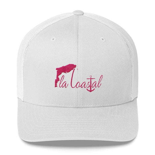 Pretty in Pink Trucker - Fla Coastal Sunshine State Local Gear