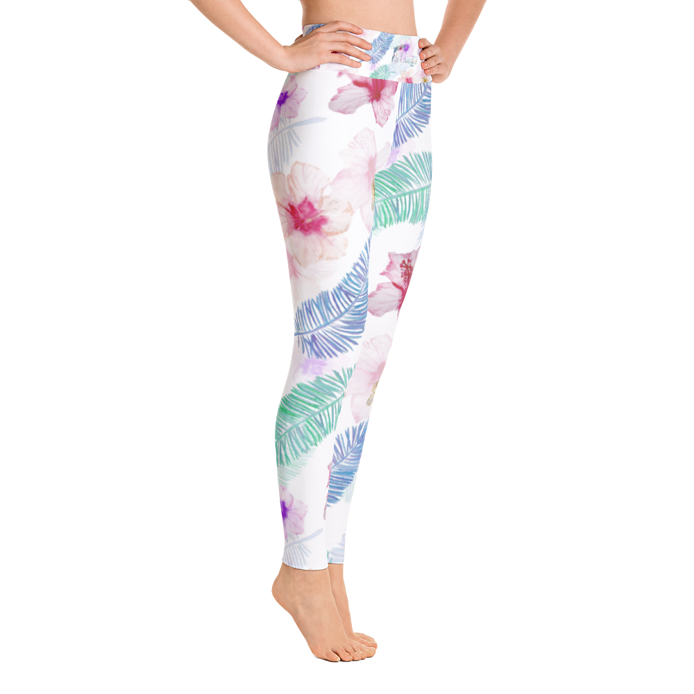 Tropical Vibes Performance Leggings - Fla Coastal Sunshine State Local Gear