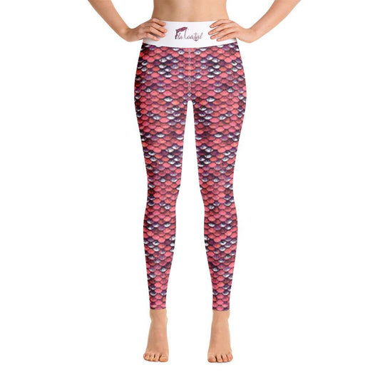 Mermazing Full Length High Rise Leggings | Coral - Fla Coastal Sunshine State Local Gear