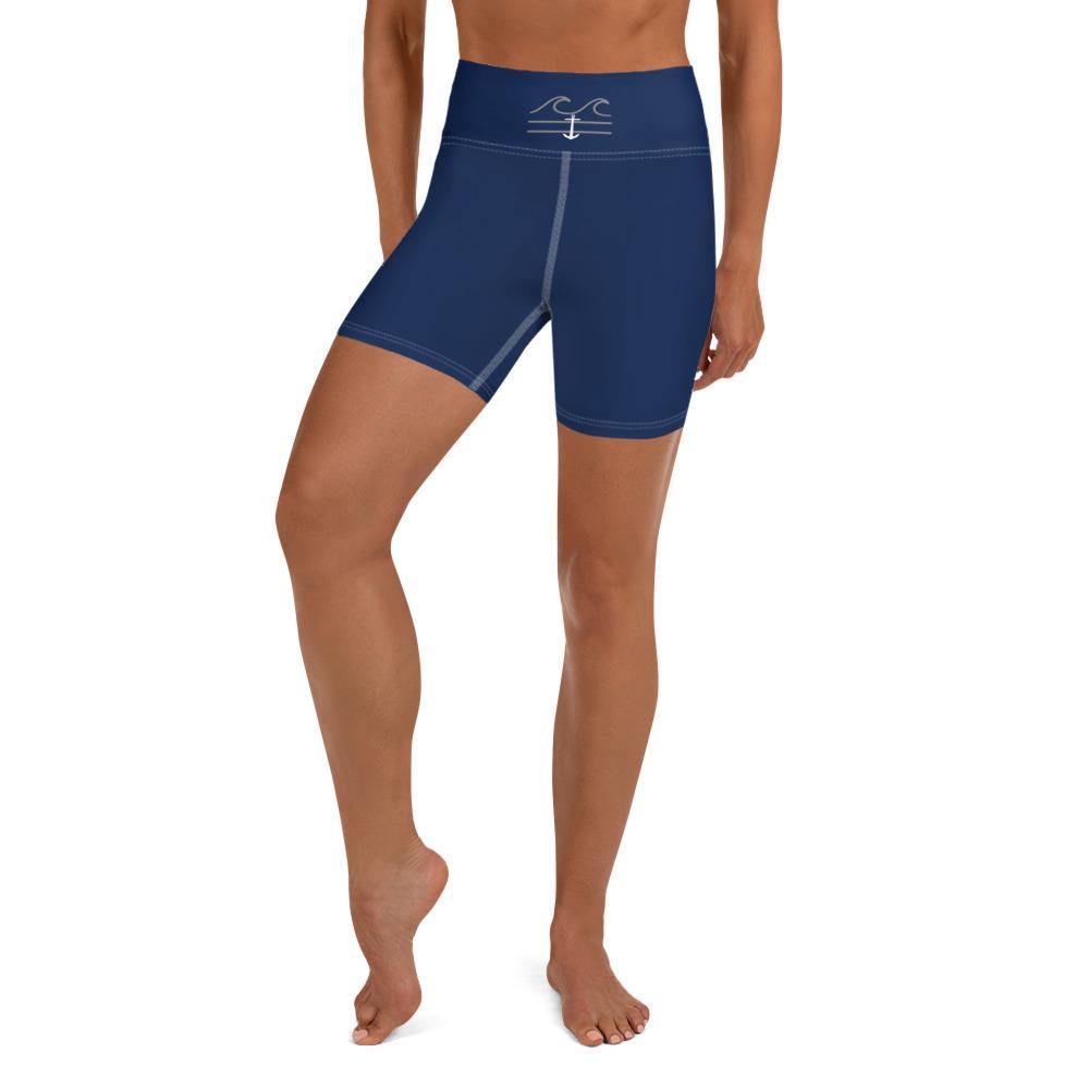 Nauti Blue Yoga Shorts - Fla Coastal Sunshine State Local Gear