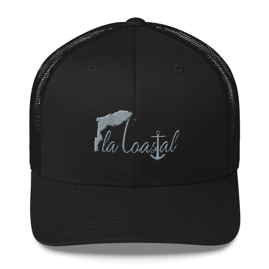 Stone Grey Retro Trucker - Fla Coastal Sunshine State Local Gear