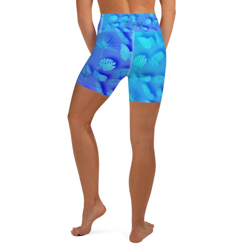 Frond Frenzy Yoga Shorts - Fla Coastal Sunshine State Local Gear