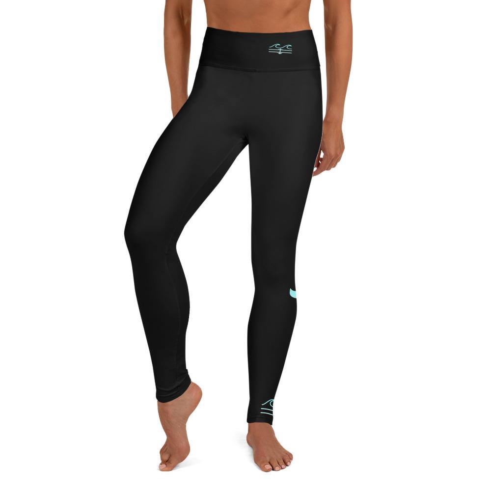 Salty Mermaid Performance Leggings (Midnight Aqua) - Fla Coastal Sunshine State Local Gear