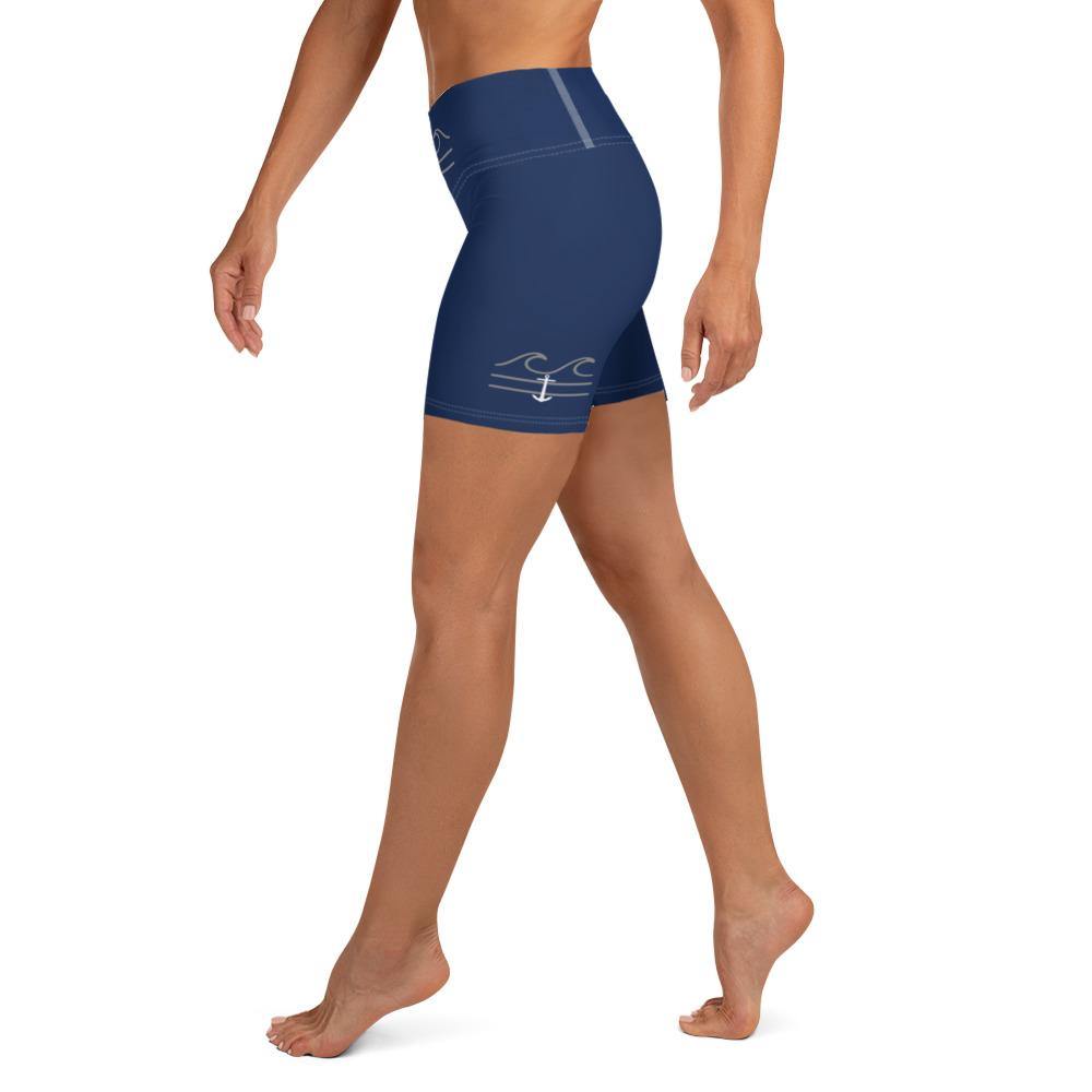 Nauti Blue Yoga Shorts - Fla Coastal Sunshine State Local Gear
