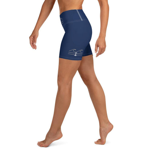 Nauti Blue Yoga Shorts - Fla Coastal Sunshine State Local Gear