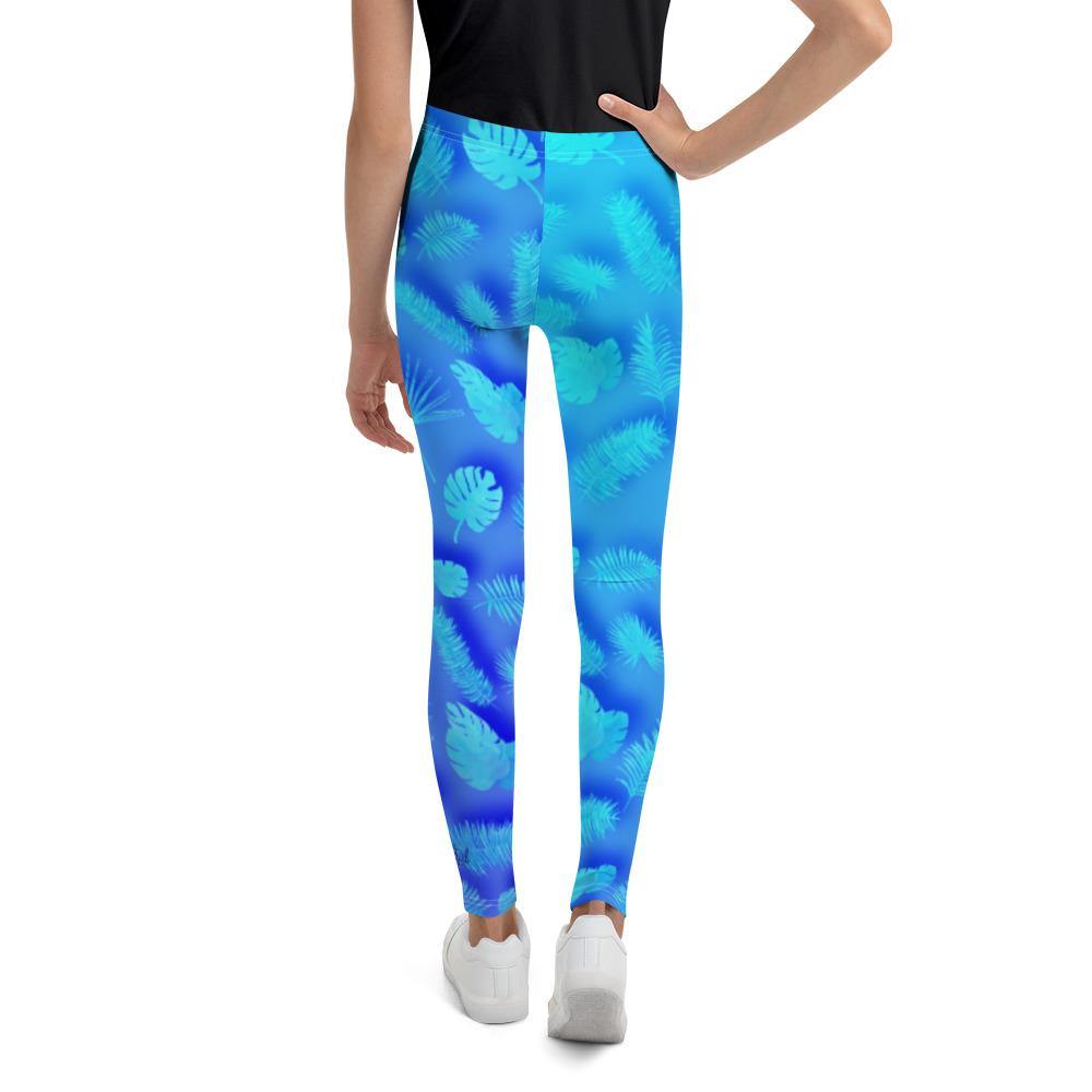 Frond Frenzy Youth Leggings - Fla Coastal Sunshine State Local Gear