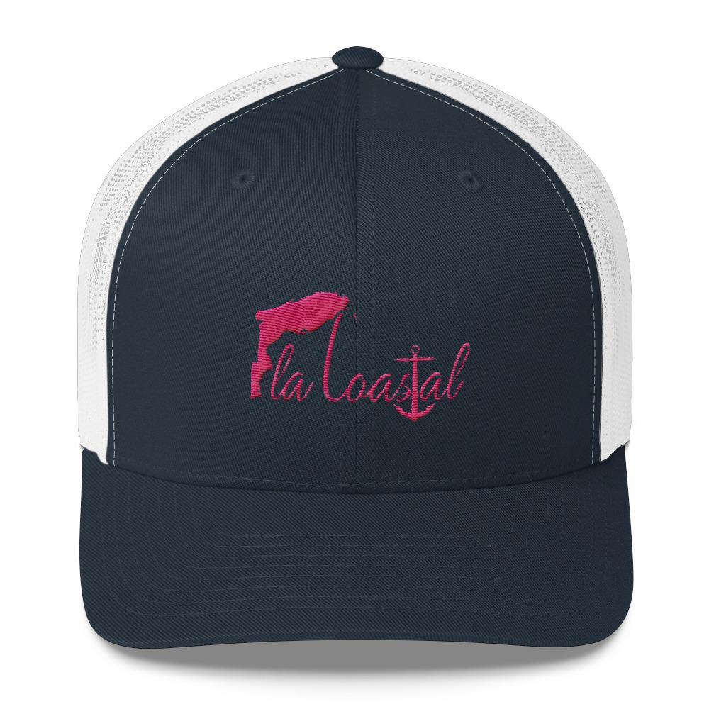 Pretty in Pink Trucker - Fla Coastal Sunshine State Local Gear