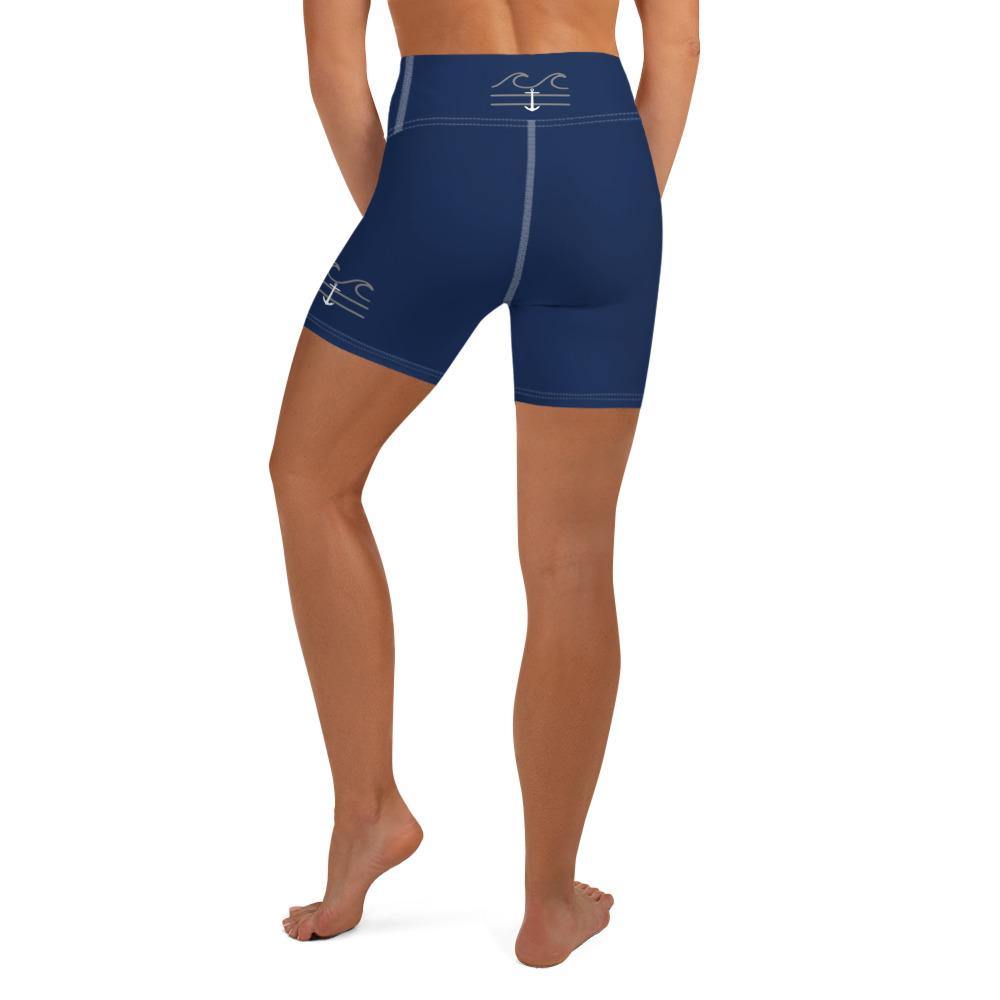 Nauti Blue Yoga Shorts - Fla Coastal Sunshine State Local Gear