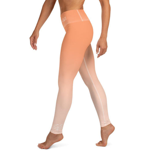 Sunset Orange Performance Leggings - Fla Coastal Sunshine State Local Gear