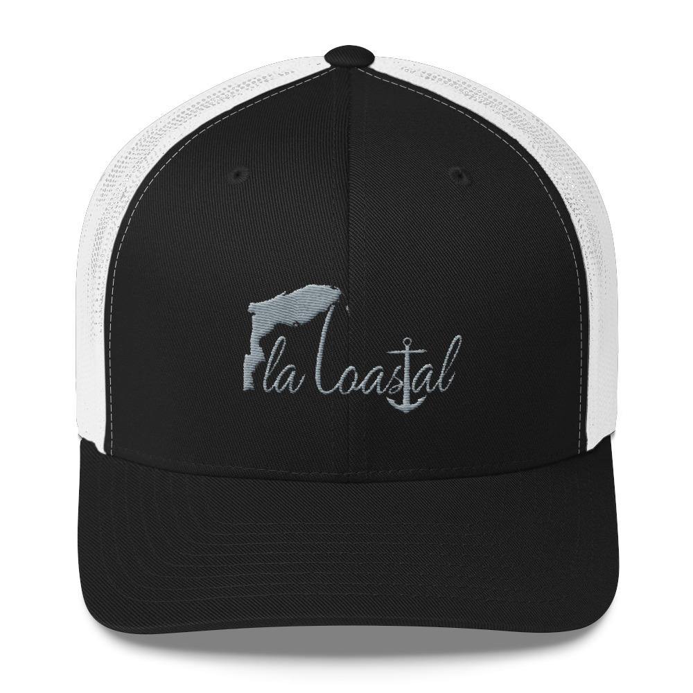 Stone Grey Retro Trucker - Fla Coastal Sunshine State Local Gear