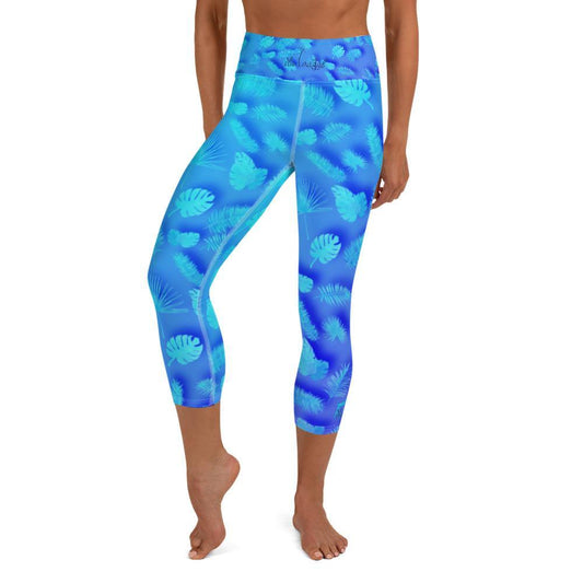 Frond Frenzy Capri Leggings - Fla Coastal Sunshine State Local Gear