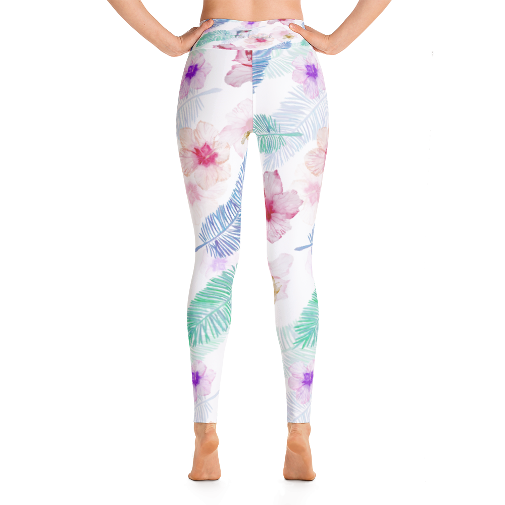Tropical Vibes Performance Leggings - Fla Coastal Sunshine State Local Gear
