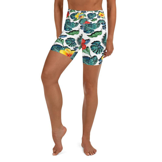 Tropical Hibiscus Performance Shorts - Fla Coastal Sunshine State Local Gear