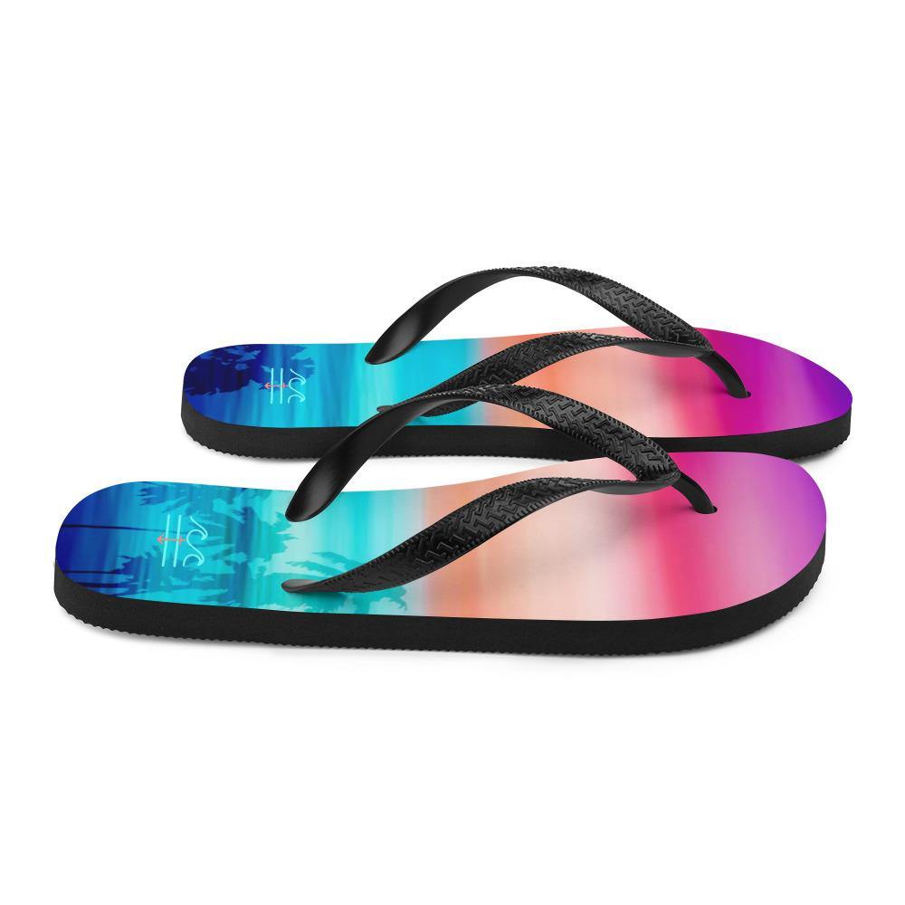 Coastal Crue Sunset Palms Flip-Flops - Fla Coastal Sunshine State Local Gear