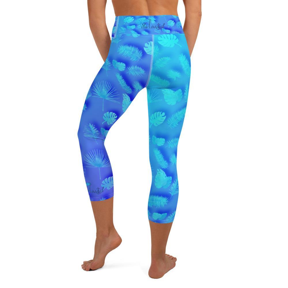 Frond Frenzy Capri Leggings - Fla Coastal Sunshine State Local Gear