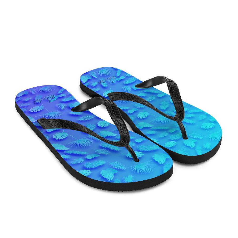 Frond Frenzy Flip-Flops - Fla Coastal Sunshine State Local Gear