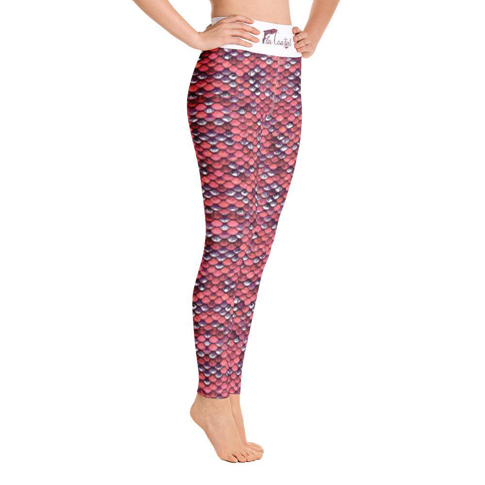 Mermazing Full Length High Rise Leggings | Coral - Fla Coastal Sunshine State Local Gear