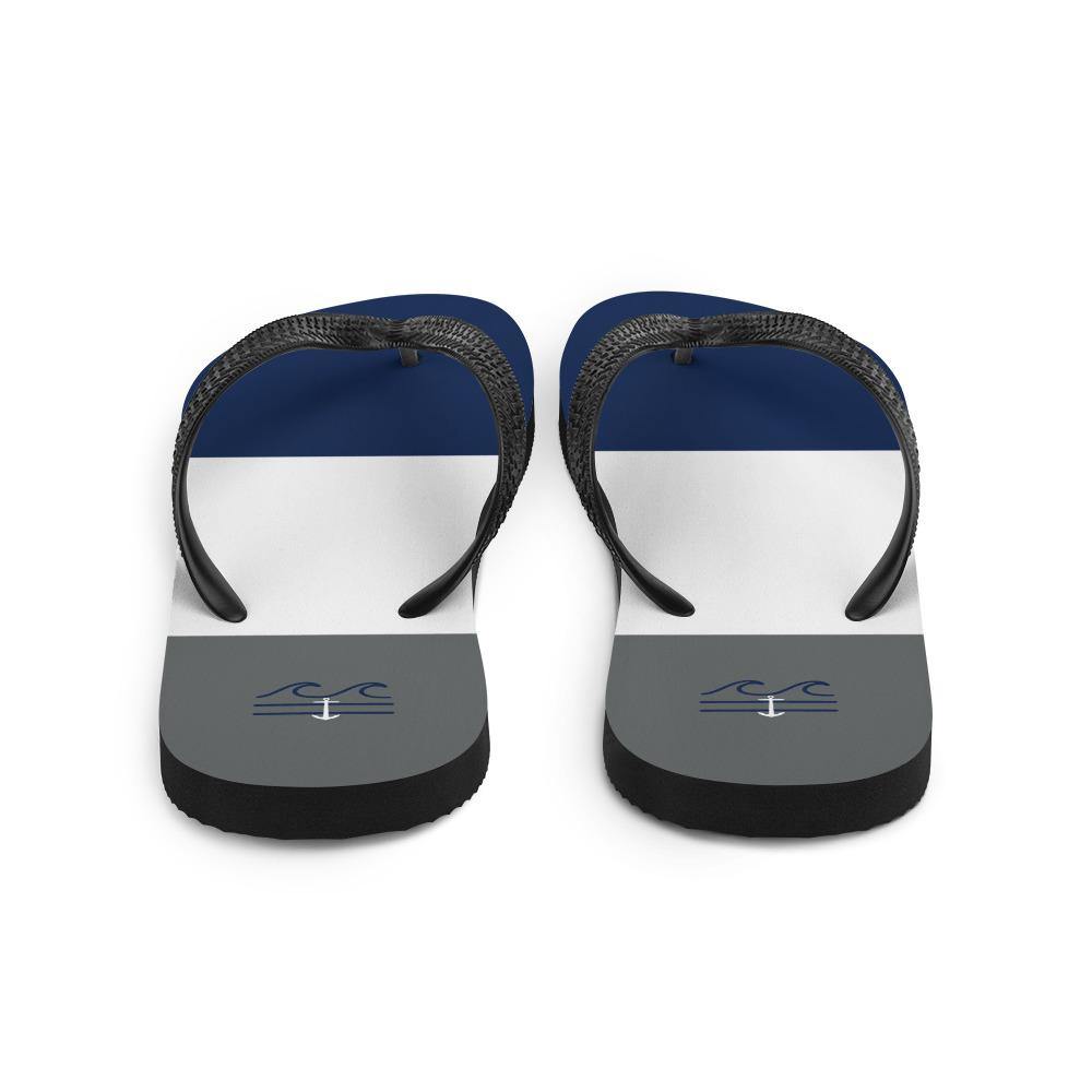 Coastal Crue Nauti Lines Flip-Flops - Fla Coastal Sunshine State Local Gear
