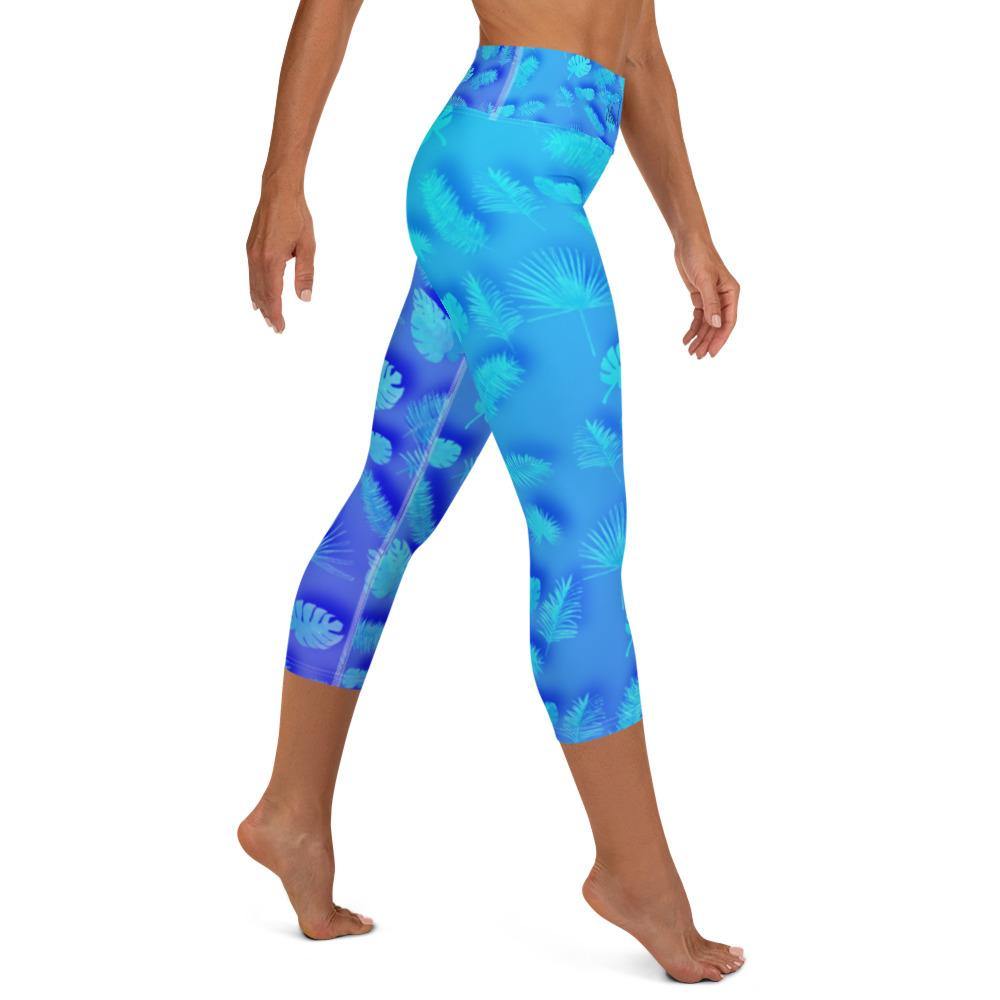 Frond Frenzy Capri Leggings - Fla Coastal Sunshine State Local Gear