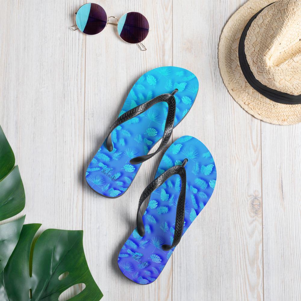 Frond Frenzy Flip-Flops - Fla Coastal Sunshine State Local Gear
