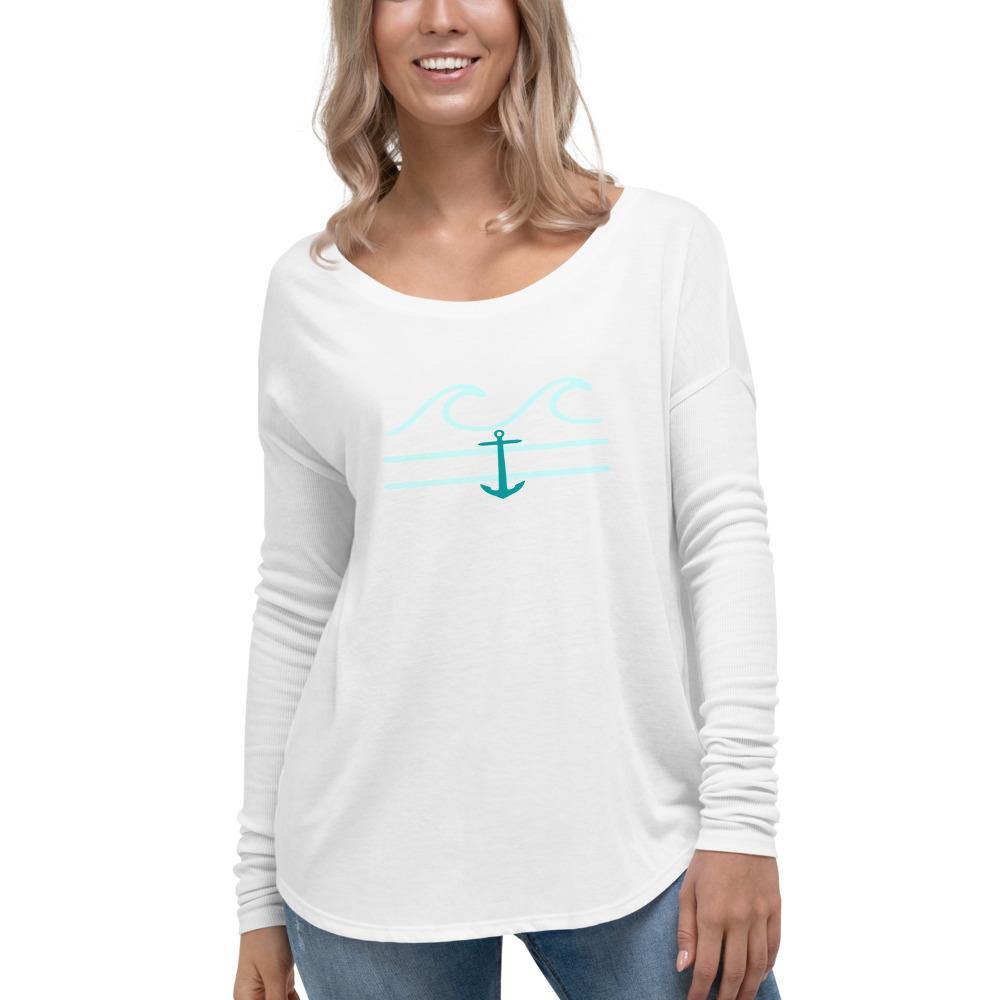 Waves of Teal Long Sleeve - Fla Coastal Sunshine State Local Gear