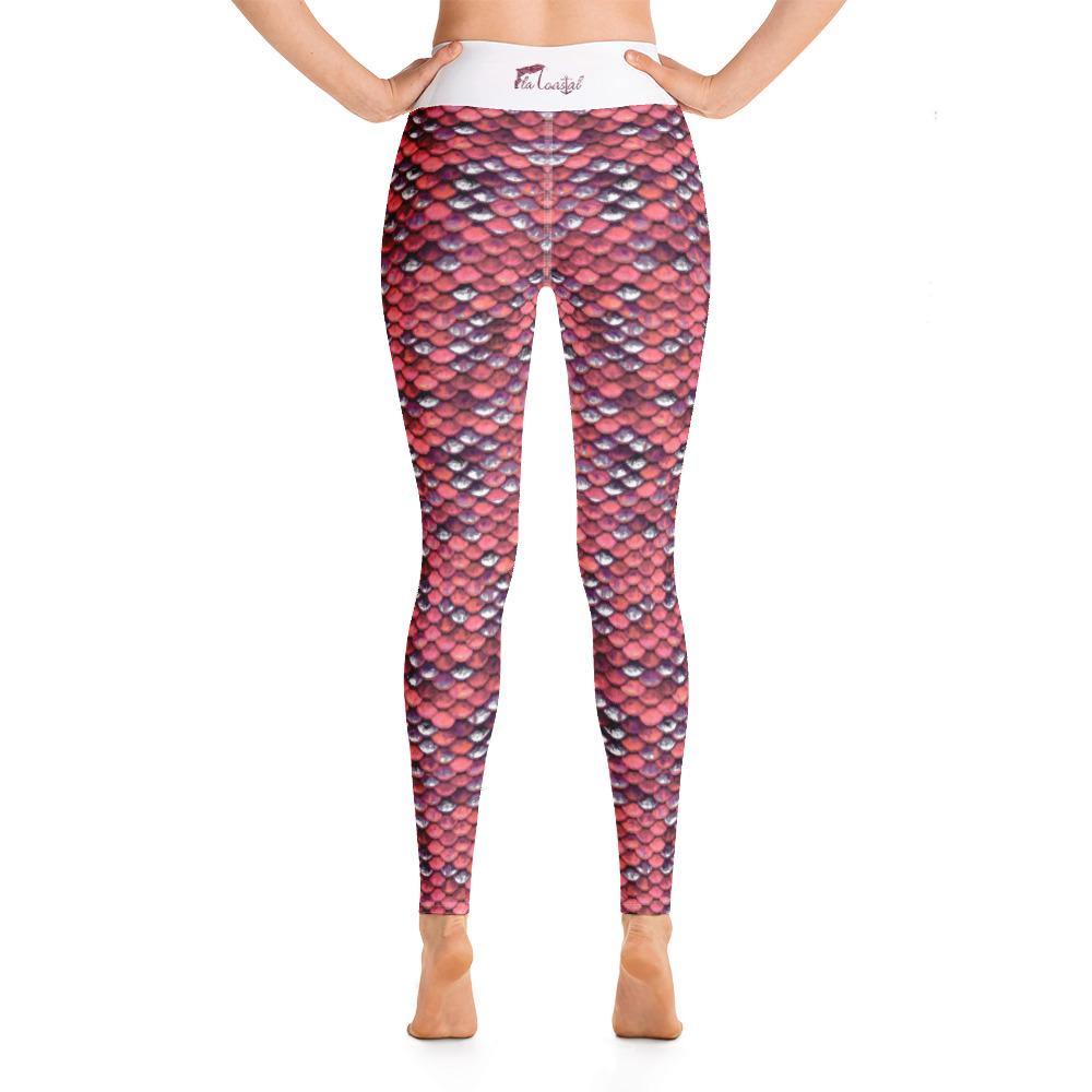 Mermazing Full Length High Rise Leggings | Coral - Fla Coastal Sunshine State Local Gear