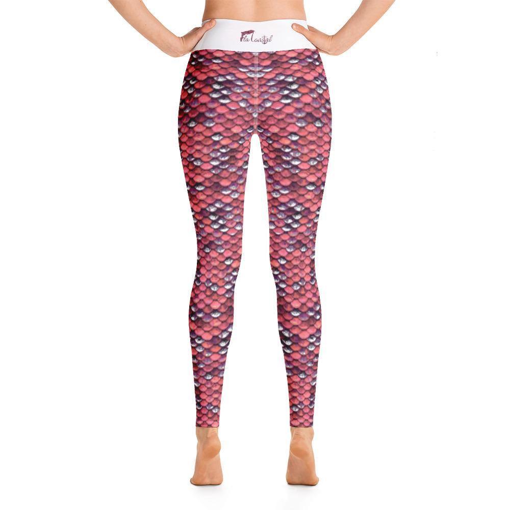 Mermazing Full Length High Rise Leggings | Coral - Fla Coastal Sunshine State Local Gear