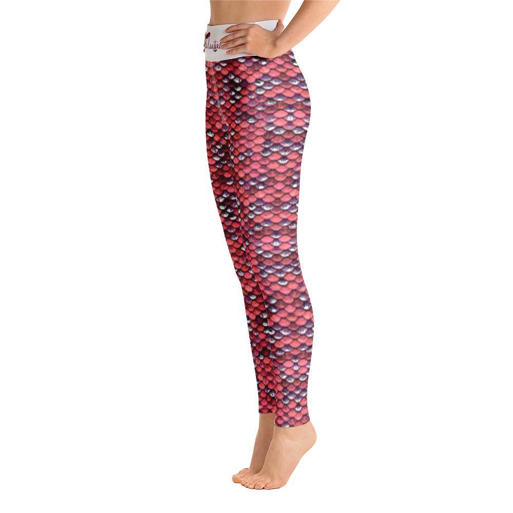 Mermazing Full Length High Rise Leggings | Coral - Fla Coastal Sunshine State Local Gear