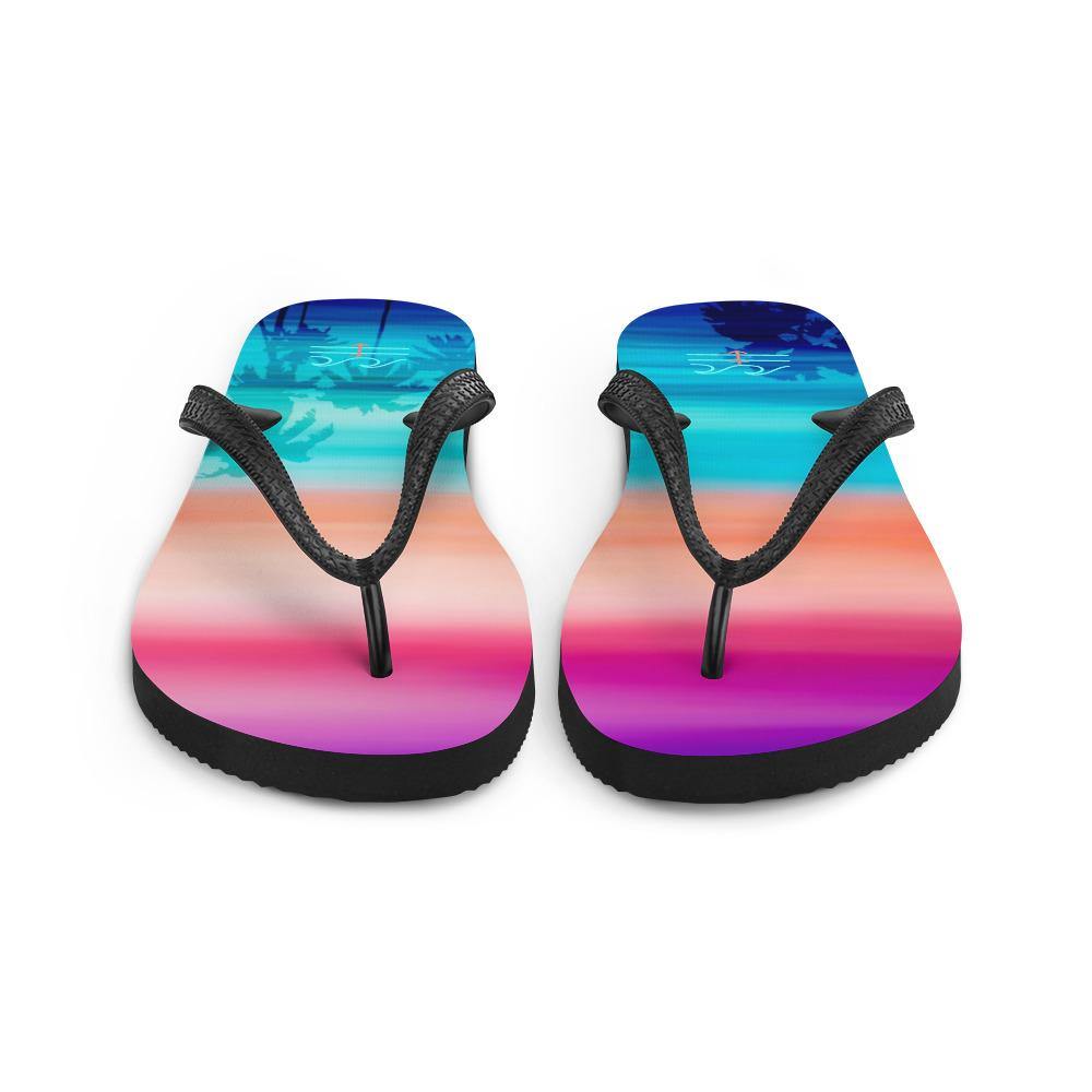 Coastal Crue Sunset Palms Flip-Flops - Fla Coastal Sunshine State Local Gear