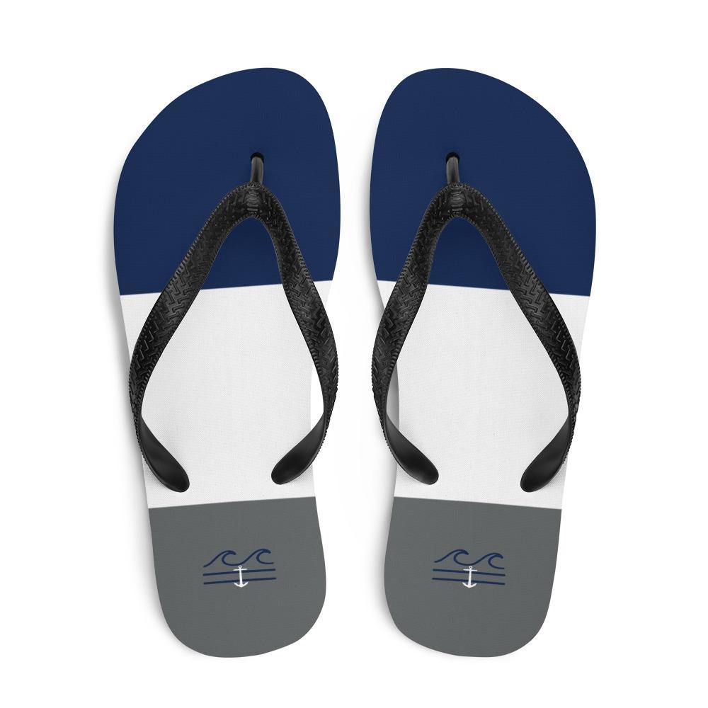 Coastal Crue Nauti Lines Flip-Flops - Fla Coastal Sunshine State Local Gear