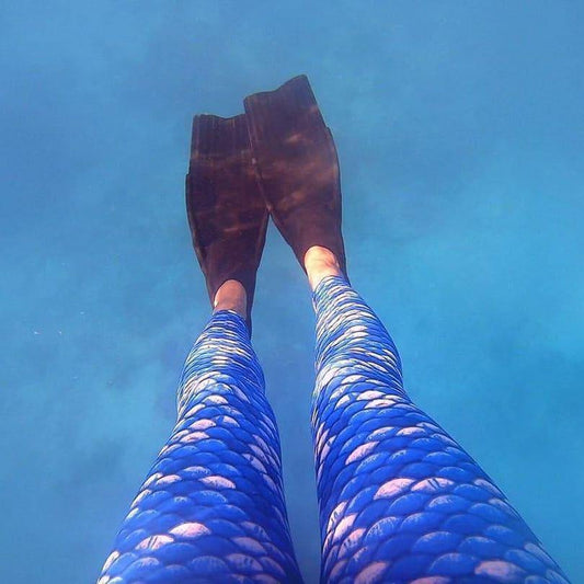Mermazing Performance Leggings (Blue) - Fla Coastal Sunshine State Local Gear