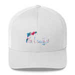 Fla Coastal Tropical Vibes Trucker - Fla Coastal Sunshine State Local Gear