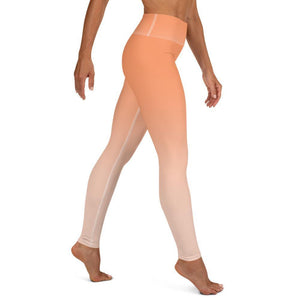Sunset Orange Performance Leggings - Fla Coastal Sunshine State Local Gear