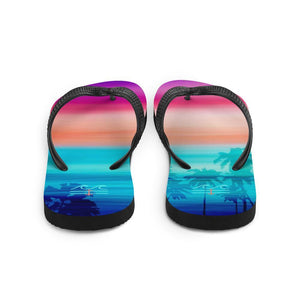 Coastal Crue Sunset Palms Flip-Flops - Fla Coastal Sunshine State Local Gear