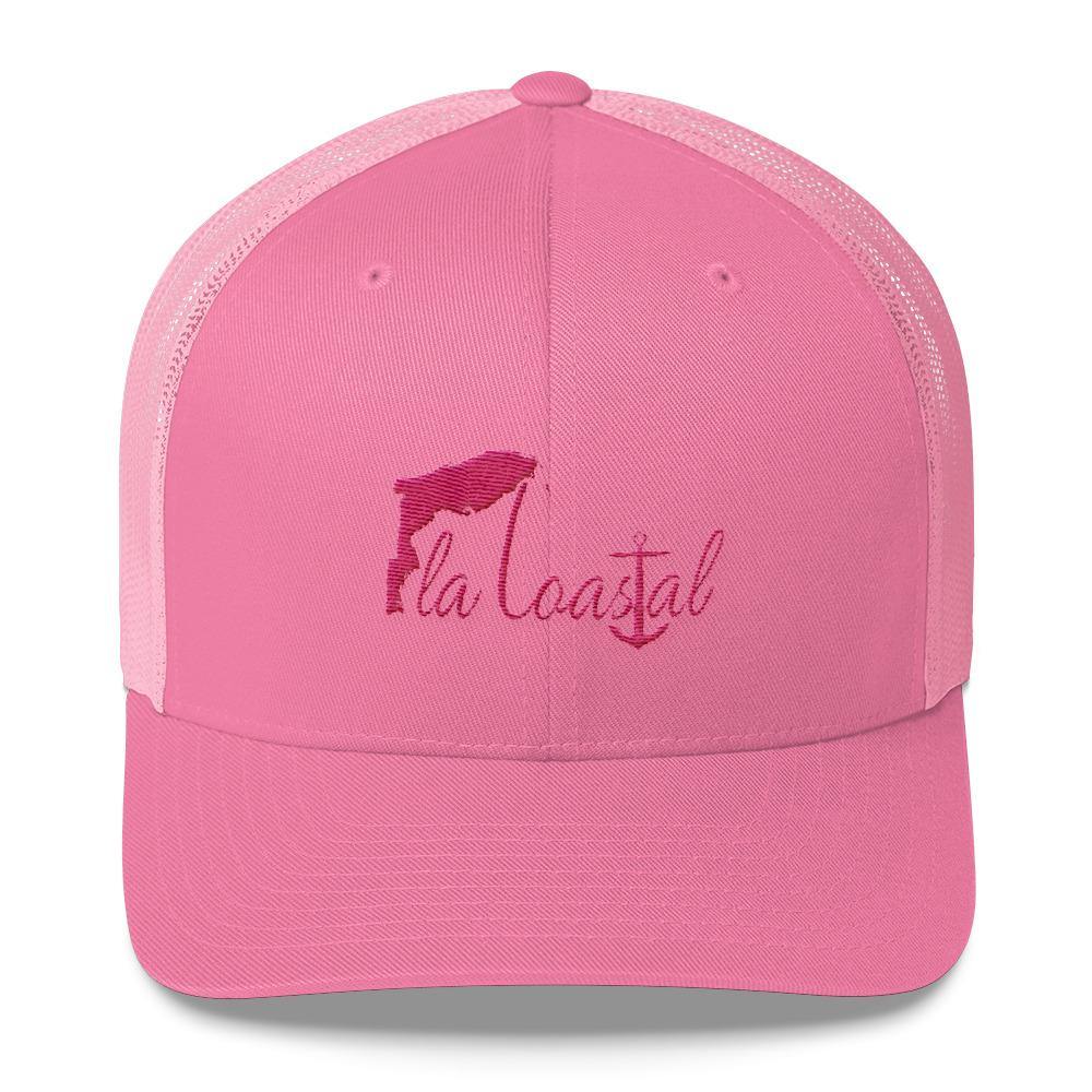 Pretty in Pink Trucker - Fla Coastal Sunshine State Local Gear
