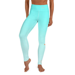 Salty Mermaid Performance Leggings (Aqua) - Fla Coastal Sunshine State Local Gear