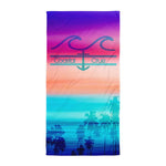 Coastal Crue Sunset Palms Beach Towel - Fla Coastal Sunshine State Local Gear