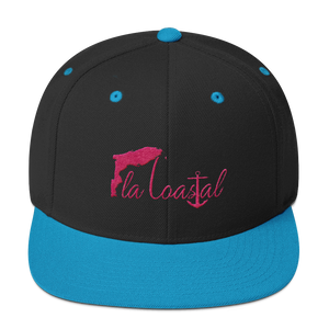 Flamingo Flat Bill Snap Back - Fla Coastal Sunshine State Local Gear