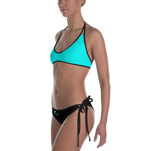 Black & Teal Reversible Bikini - Fla Coastal Sunshine State Local Gear
