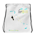 Bahama Isles Edition Drawstring Bag (White) - Fla Coastal Sunshine State Local Gear