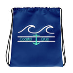 White Caps Drawstring bag - Fla Coastal Sunshine State Local Gear