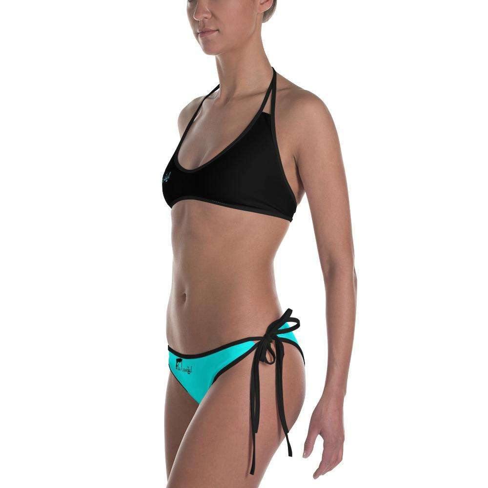 Black & Teal Reversible Bikini - Fla Coastal Sunshine State Local Gear