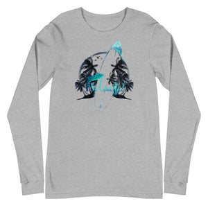 Palms in Surf Long Sleeve - Fla Coastal Sunshine State Local Gear