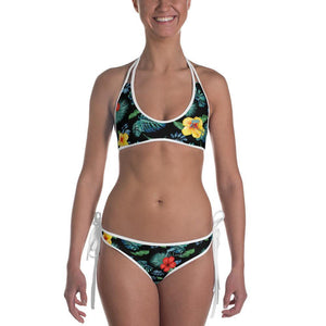 Tropical Hibiscus Reversible Bikini - Fla Coastal Sunshine State Local Gear