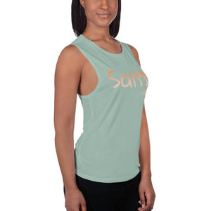 Salty Mermaid Tank (Sunset) - Fla Coastal Sunshine State Local Gear